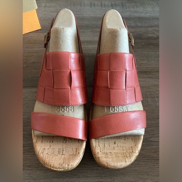 Korks-ease Freya Platform Sandals Dusty Red Leather New with box - Picture 5 of 9